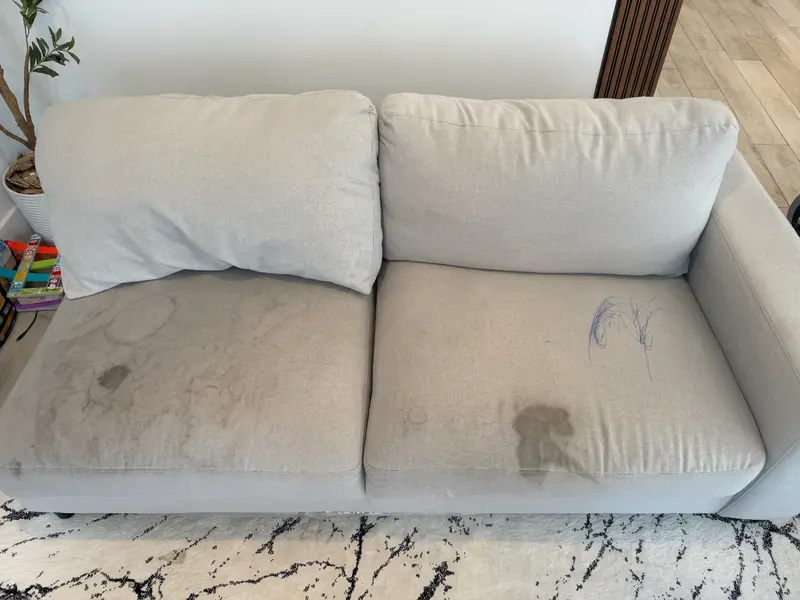 Before carpet and upholstery deep cleaning